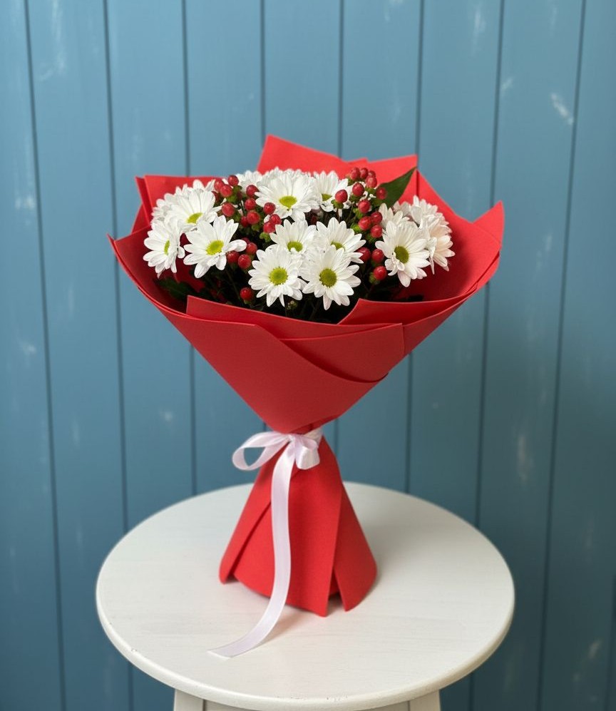 Букет цветов из: Хризантемы в Порецкое