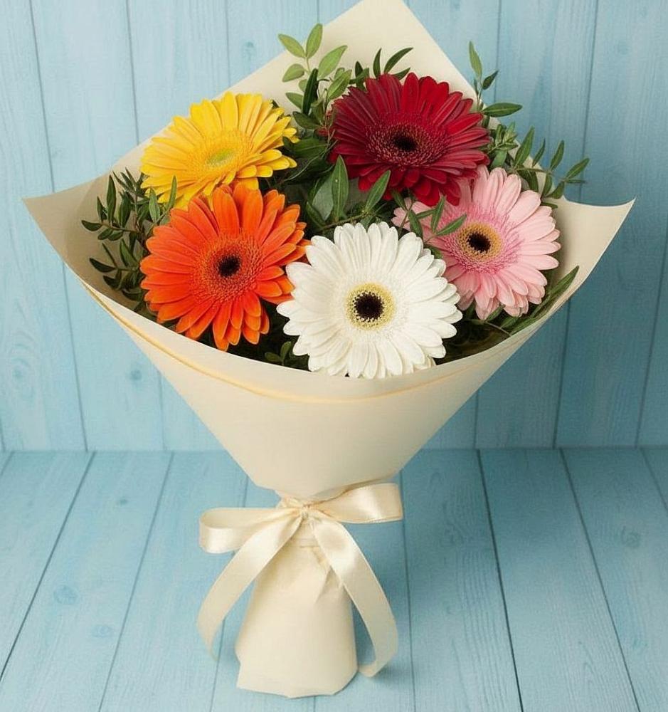 Букет цветов из: Герберы в Порецкое