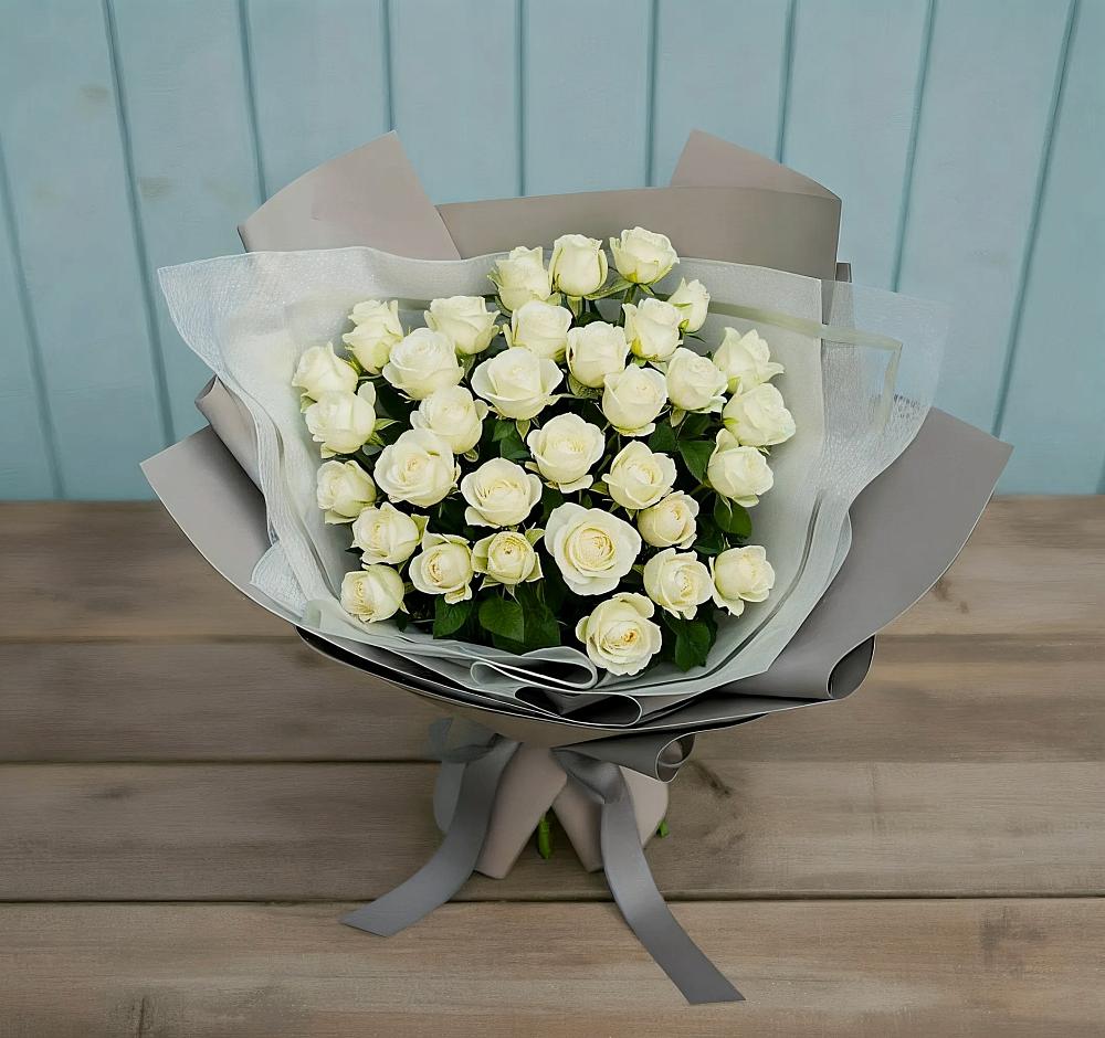 Букет Белоснежная нежность в Порецкое