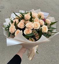 Букет Кремовые розы Латте в Порецкое