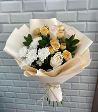 Букет цветов из:  Розы и Хризантемы в Порецкое