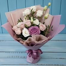 Букет цветов из:  Розы и Лизиантусы #REPLACE_PRED# Порецкое