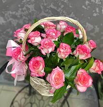 Цветочная композиция из Розы в корзине #REPLACE_PRED# Порецкое