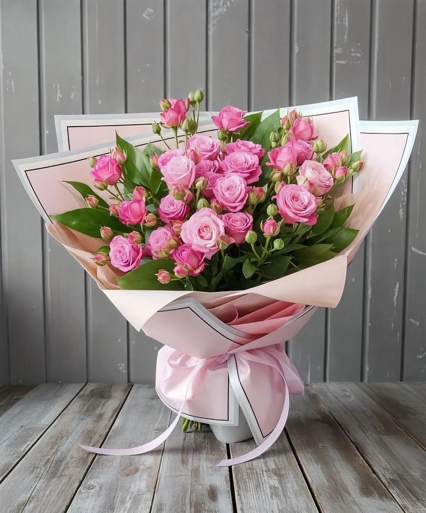 Букет Розовый кустик в Порецкое