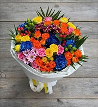 Букет цветов из:  Розы и Хризантемы в Порецкое