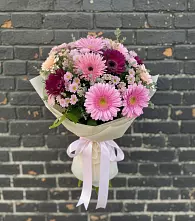 Букет цветов из:  Герберы и Хризантемы в Порецкое