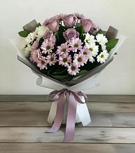 Букет цветов из:  Хризантемы и Розы #REPLACE_PRED# Порецкое