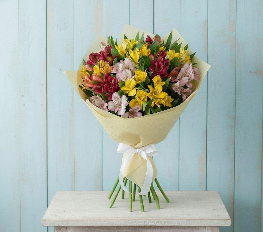 Букет цветов из: Альстромерии в Порецкое