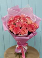 Букет 15 Розовых роз Равель в Порецкое