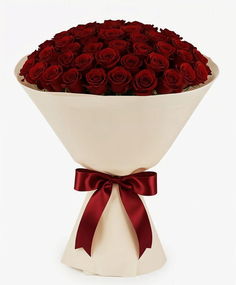 Букет 101 Бордовая роза Блэк Бакарра в Порецкое