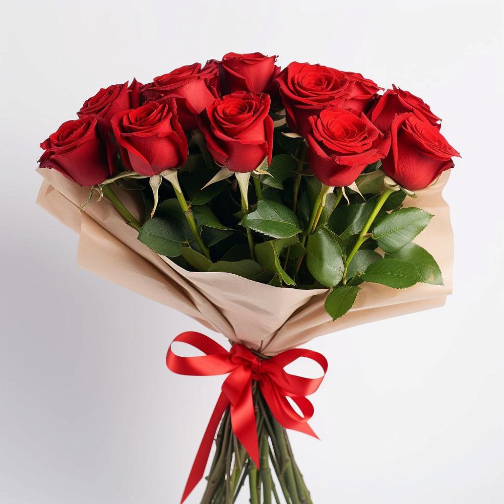 Букет 11 Красных роз Эдлесс Лав в Порецкое
