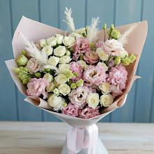 Букет цветов из:  Альстромерии и Розы #REPLACE_PRED# Порецкое